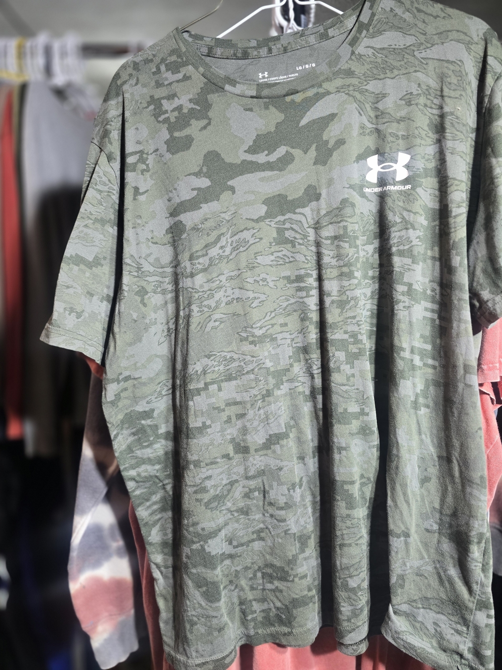 Under Armour Olive Green Camo Short Sleeve Tee